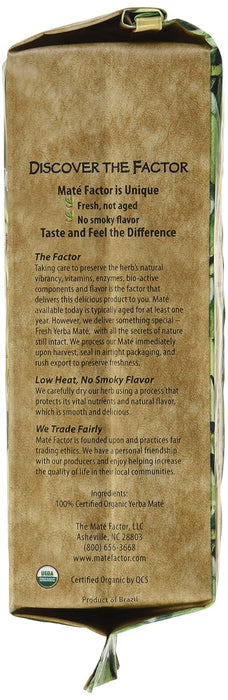 The Mate` Factor  Organic Yerba Fresh Green Loose Tea  12 Oz