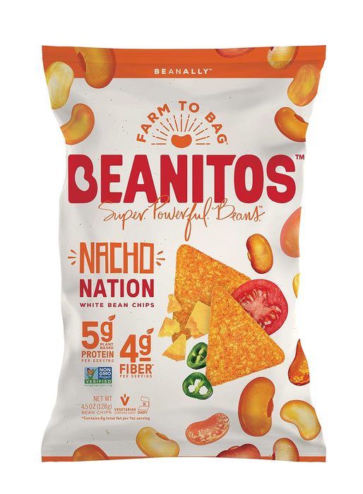 Beanitos  White Bean Chips Nacho Nation  4.5 Oz