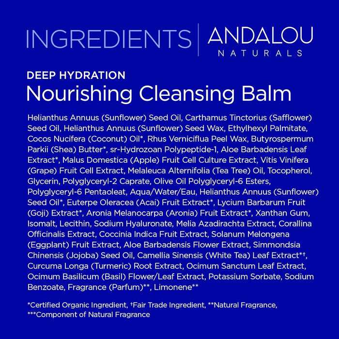 Andalou Naturals Balm Cleansing Nourishing Deep Hydration 1 Each 3 Oz