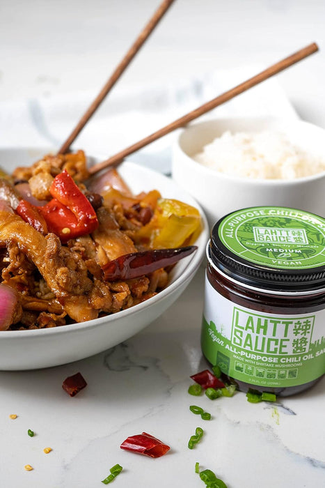 Lahtt Sauce Co Vegan All Purpose Chili Oil Sauce  Medium Heat 7.75 oz