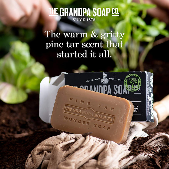 The Grandpa Soap Co.  The Original Pine Tar Bar Soap  1 Each  3.25 Oz