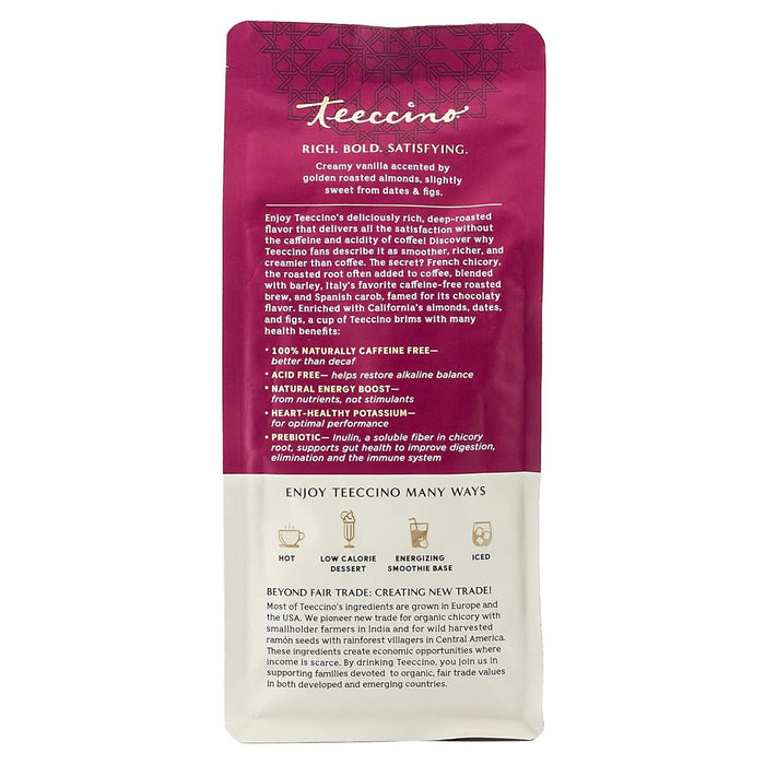 Teeccino  Mediterranean Herbal Coffee Vanilla Nut   11 oz