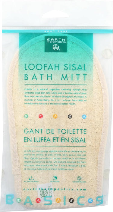 Earth Therapeutics  Loofah Sisal Bath Mitt   1 Ct