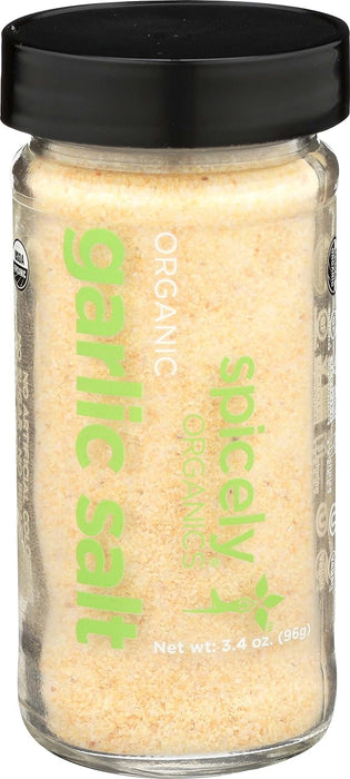 Spicely Organics  Organic Garlic Salt  3.4 Oz