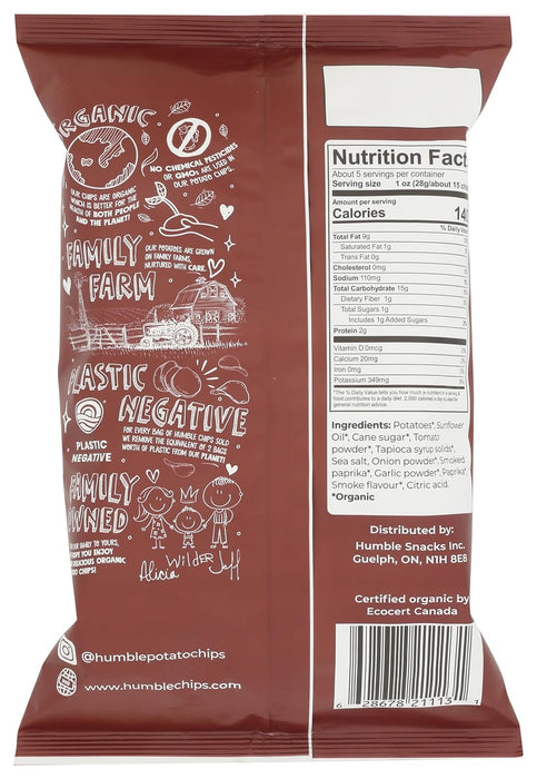 Humble Potato Chips Organic Potato Chips; Smokey Bbq 5 OZ