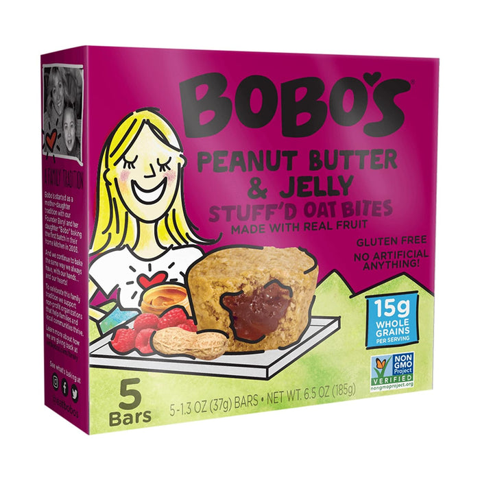 Bobo'S Oat Bars  Peanut Butter And Jelly Vegan Gluten Free Bites   5/1.3 Oz