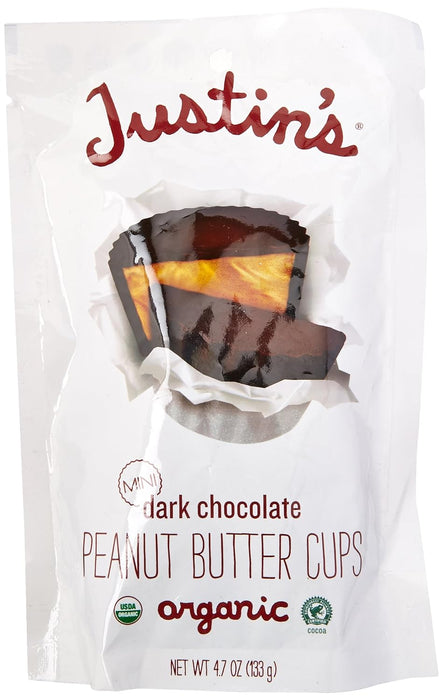 Justins  Peanut Butter Cups Organic Dark Chocolate Mini 4.7 oz