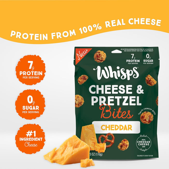 Whisps Bite Cheese & Pretzel Cheddar Cheese 4.5 OZ