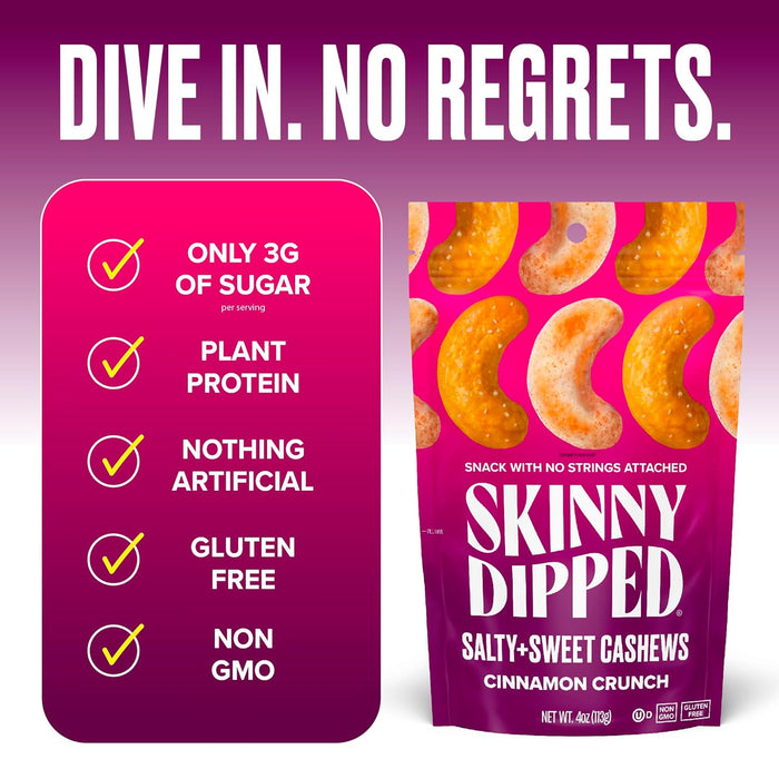 Skinny Dipped Cashews Cinnamon Crunch Mix 4oz