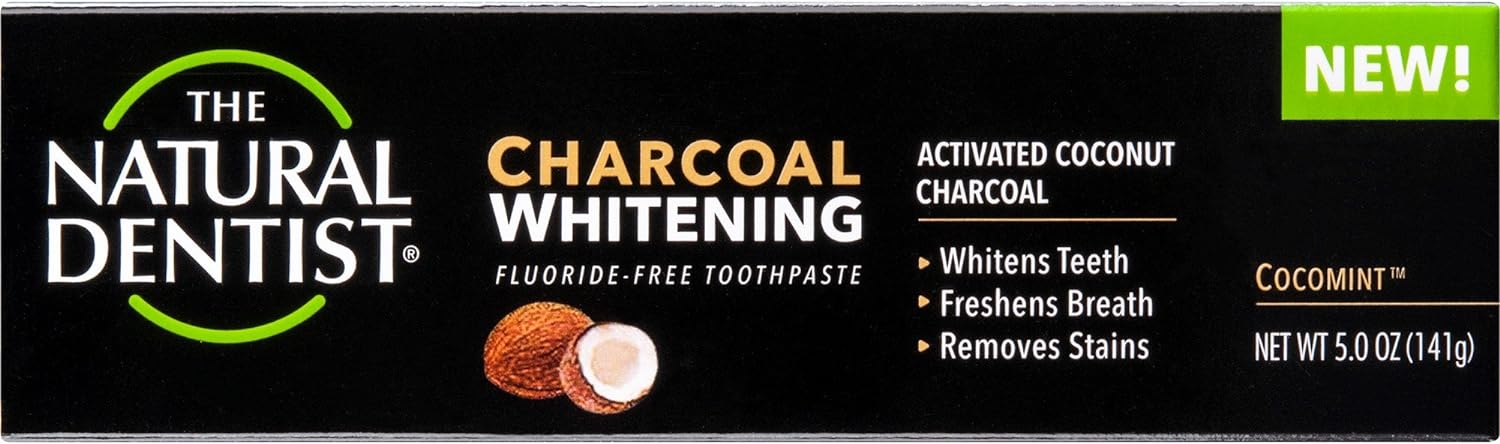 Natural Dentist  Charcoal Whitening Fluoride-Free Toothpaste Cocomint  1 Each  5 Oz