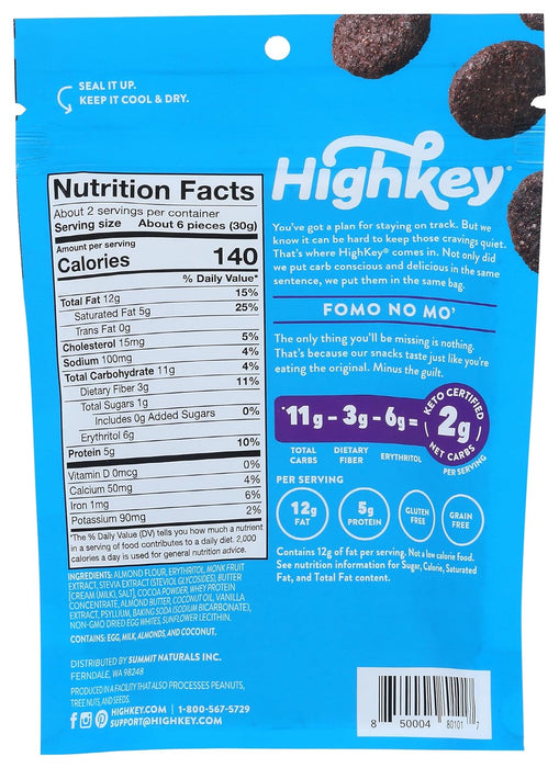 High Key Snacks  Cookie Brownie Keto  2 Oz