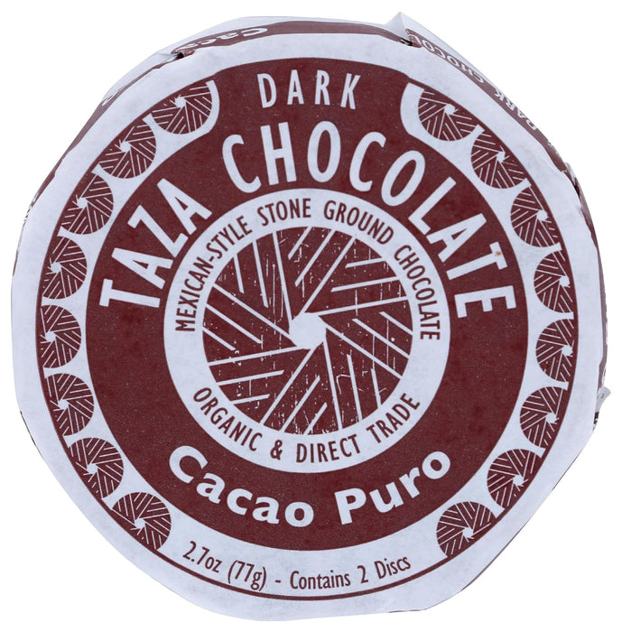 Taza Chocolate Organic Mexicano Disc Dark Cacao Puro 2.7 Oz