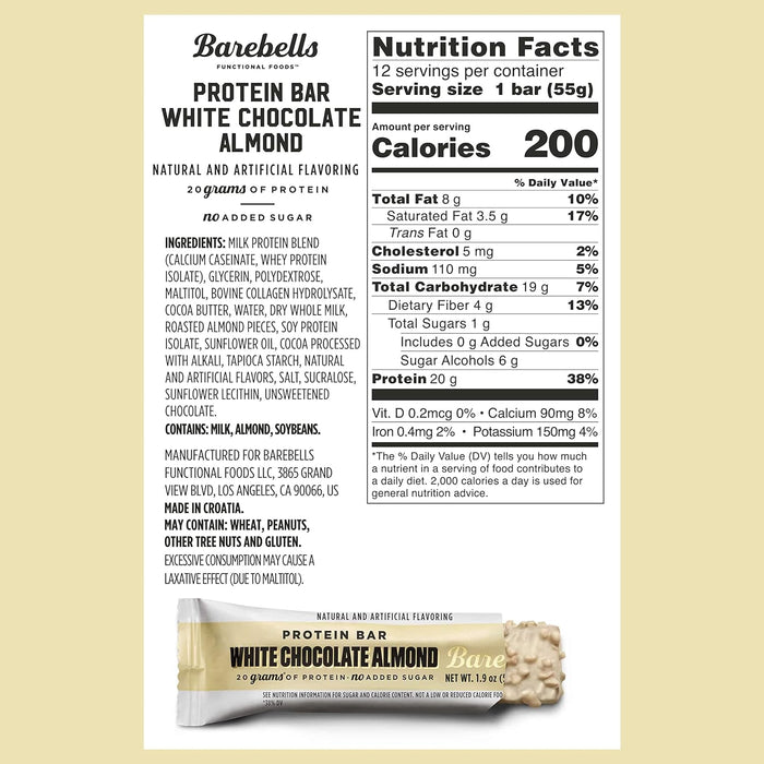 Barebells  Nutrition Bars White Chocolate   1.94 Oz