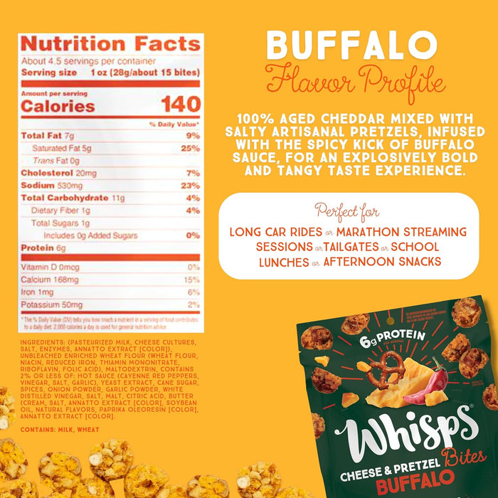 Whisps Bite Cheese & Pretzel Buffalo  4.5 OZ