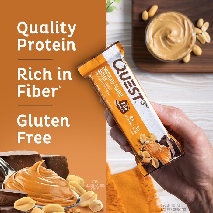 Quest Nutrition  Protein Bar Chocolate Peanut Butter   2.12 Oz