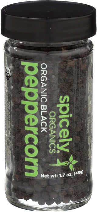 Spicely Organics  Organic Peppercorn Black Whole  1.7 Oz