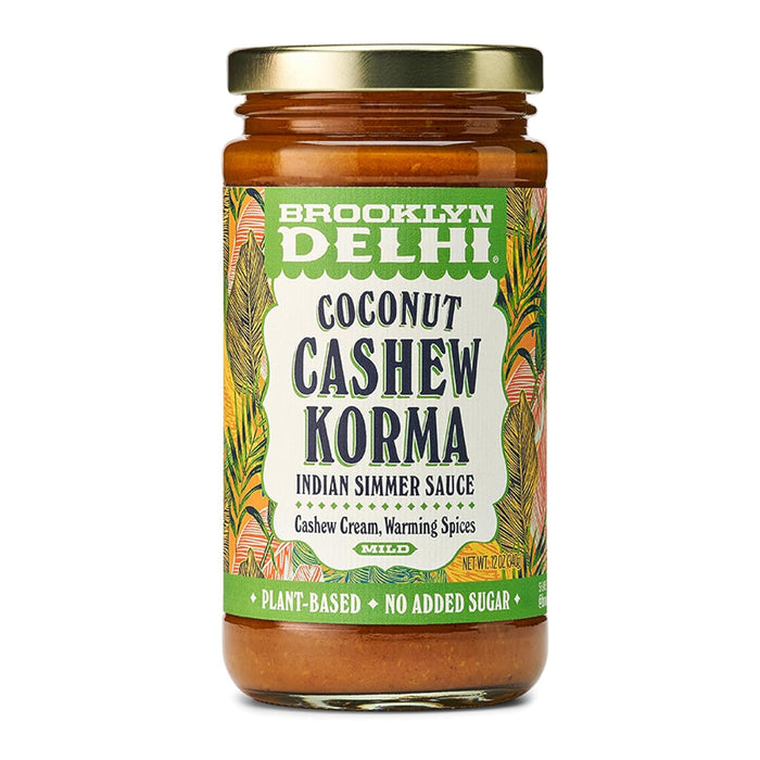 Brooklyn Delhi Coconut Cashew Korma Indian Simmer Sauce 12 oz