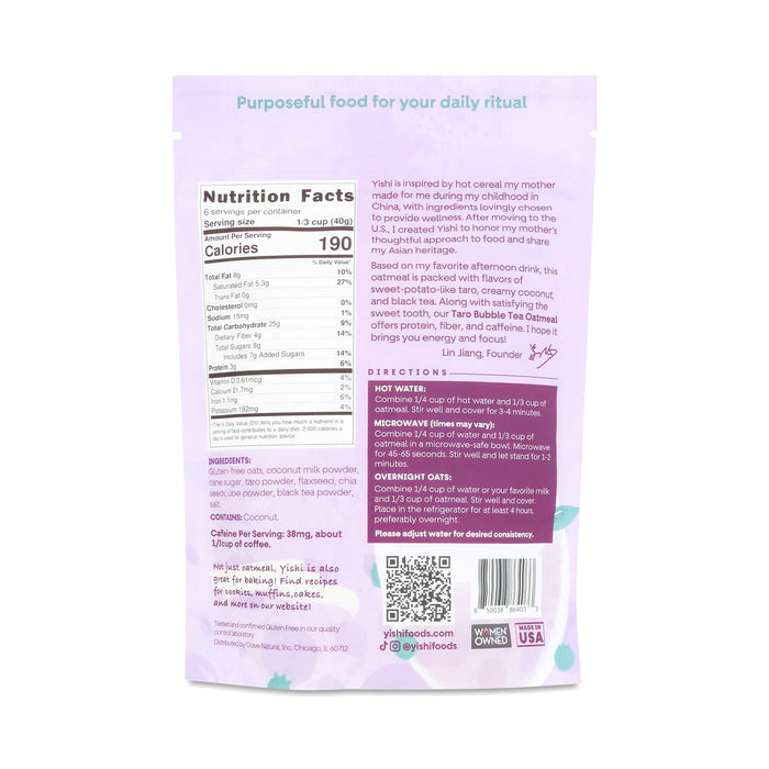 Yishi Oatmeal Taro Bubble Tea 8.5 OZ