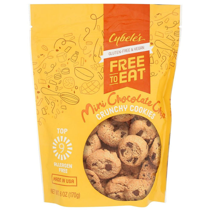 Cybeles Free to Eat Mini Chocolate Chip Cookie 6 Ounce