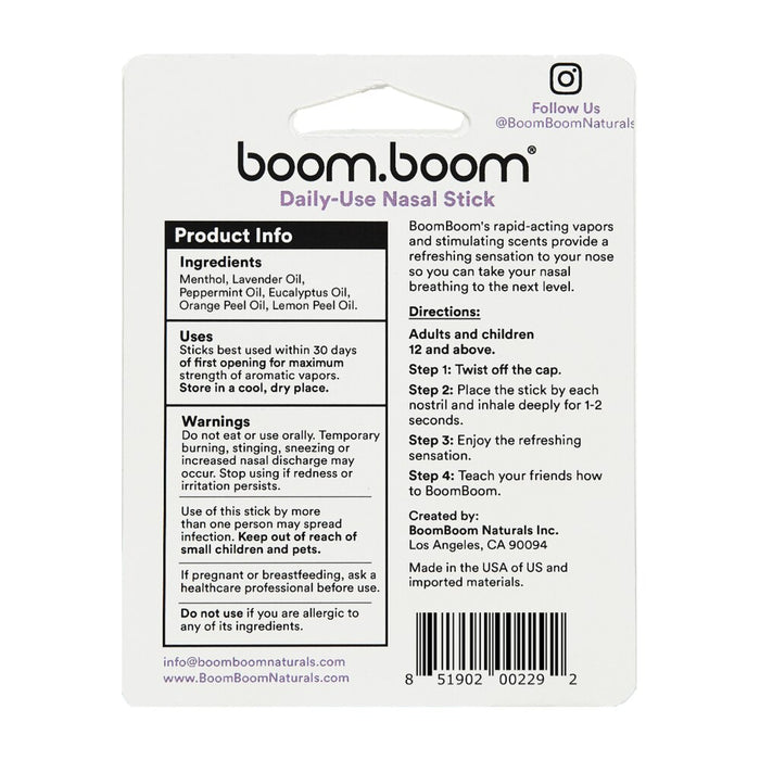 Boom .Boom  Lavender Nasal Stick   1 Ct