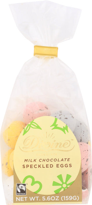 Divine Chocolate  Milk Chocolate Speckled Eggs   5.5 Oz