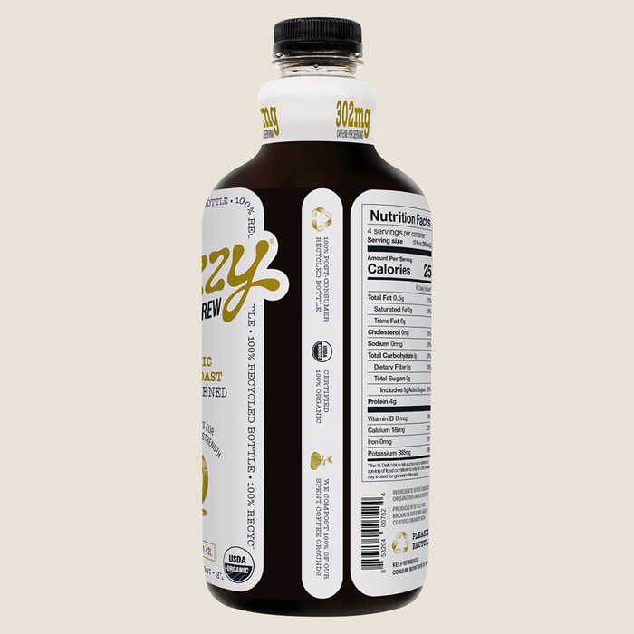 Bizzy Coffee Organic Light Roast Unsweetened Cold Brew 48 OZ