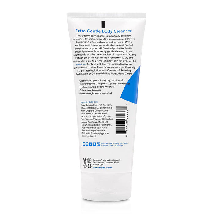 Ceramedx Extra Gentle Body Wash Cleanser Fragrance Free 2 Oz