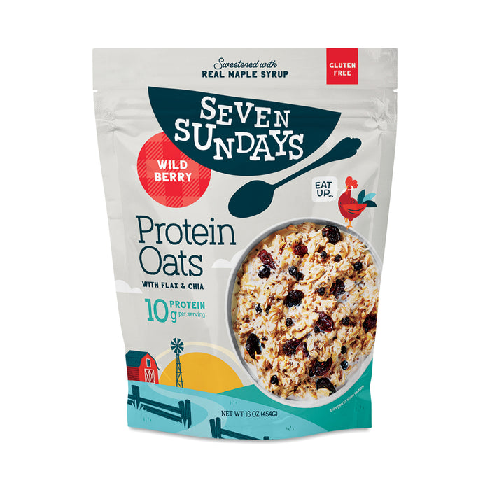 Seven Sundays Protein Oats Wildberry 16 OZ