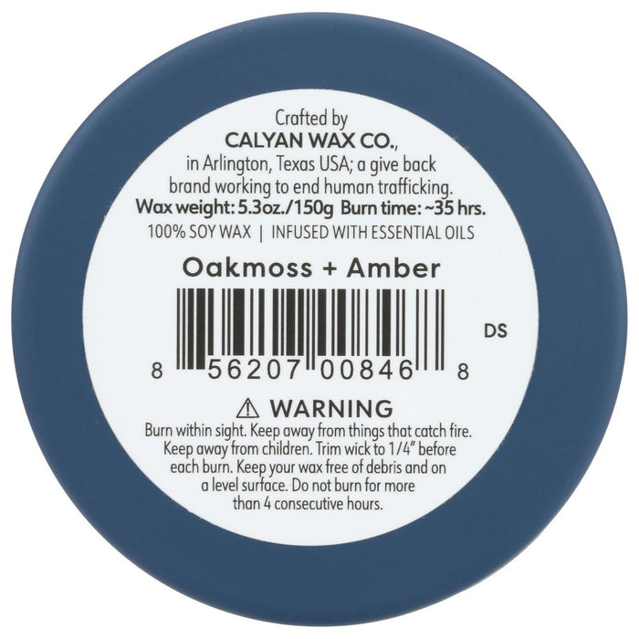 Calyan Wax Co  Oakmoss Amber  Soy Candle   5.3 Oz