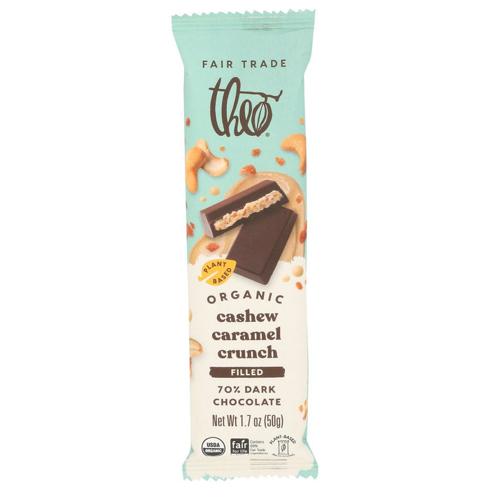 Theo Chocolate Bar Cashew Caramel Crunch 1.7 Oz