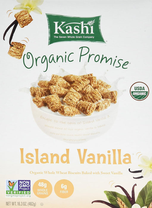 Kashi Cereal Organic Whole Wheat Organic Promise Island Vanilla   16.3 Oz