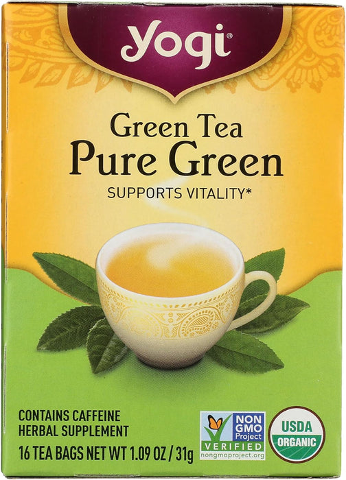 Yogi  Organic Pure Green Herbal Tea 1 Tea Bags  16 Bag