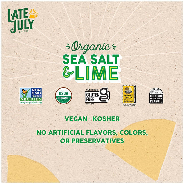 Late July  Organic Sea Salt And Lime Tortilla Chips  10.1 Oz