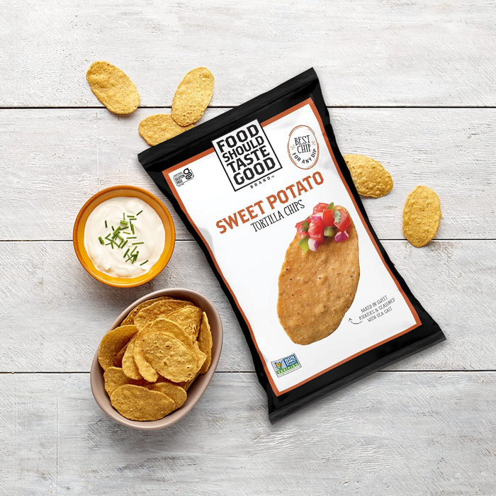 Food Should Taste Good  Sweet Potato Tortilla Chips Sweet Potato  5.5 Oz