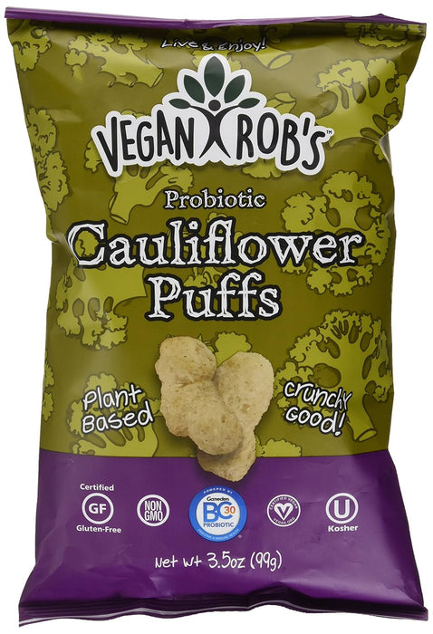 Vegan Rob`S  Probiotic Cauliflower Puffs Bag  3.5 Oz