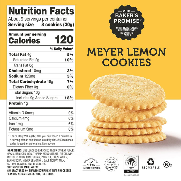 Dewey`S Bakery  Meyer Lemon Thin Cookies  9 Oz