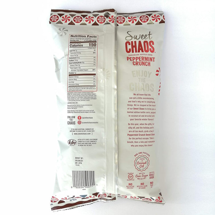 Sweet Chaos Handmade Kettle Corn Peppermint Crunch 5.5 oz