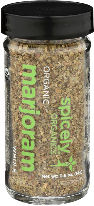 Spicely Organics  Organic Marjoram Whole  0.5 Oz