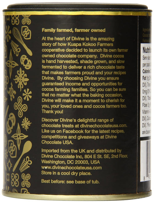 Divine Chocolate  Cocoa Powder   4.4 Oz