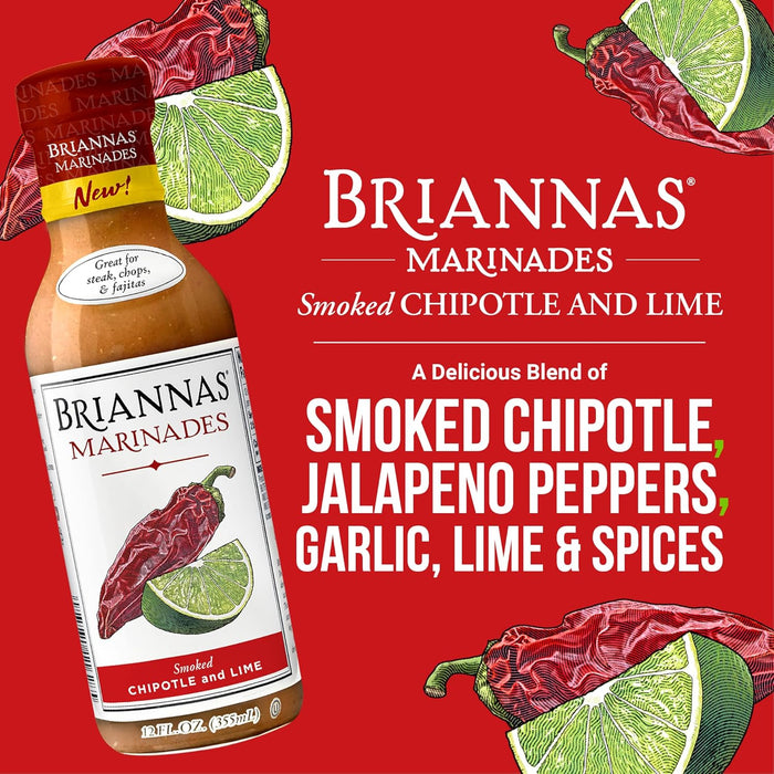 Briannas Marinade Smoked Chipotle Lime 12 fl