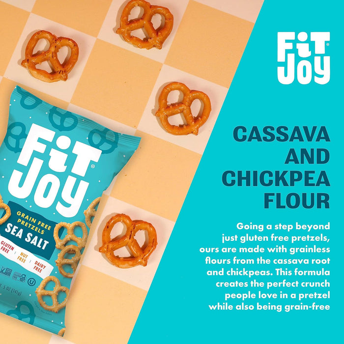 Fitjoy  Grain Free Pretzels Sea Salt  5 Oz