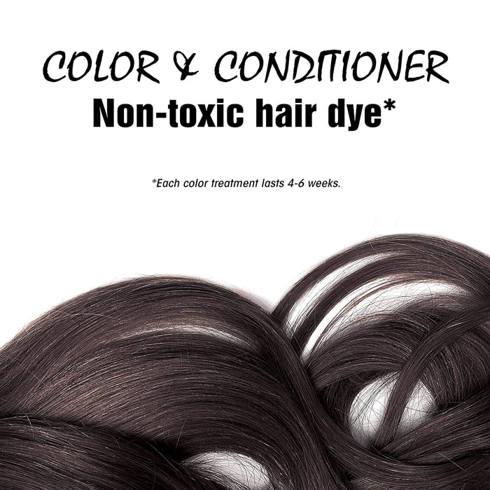 Light Mountain  Hair Color/Conditioner Organic Black 4 Oz