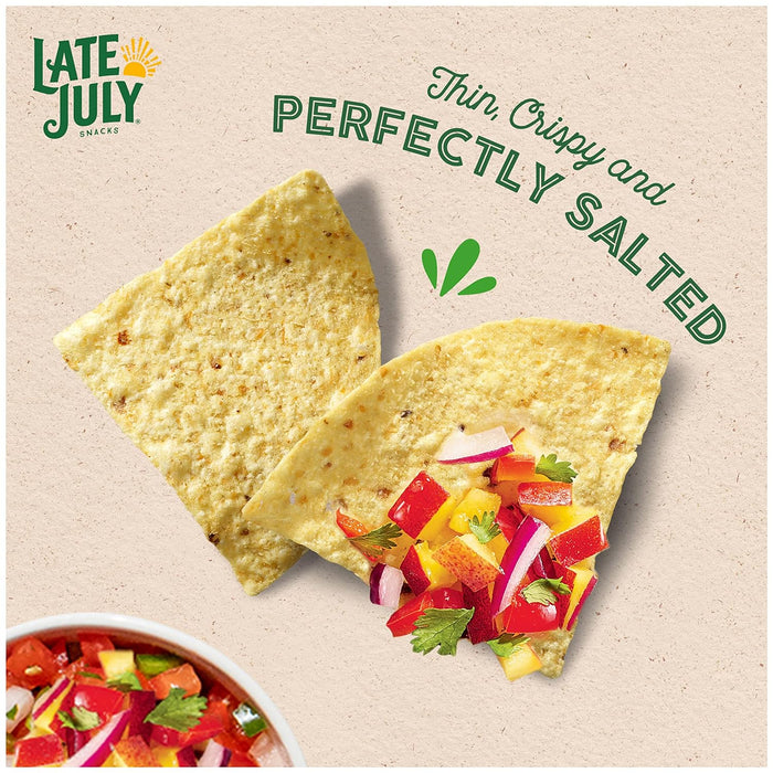 Late July  Thin & Crispy Tortilla Chips Sea Salt Organic Party Size  14.75 Oz