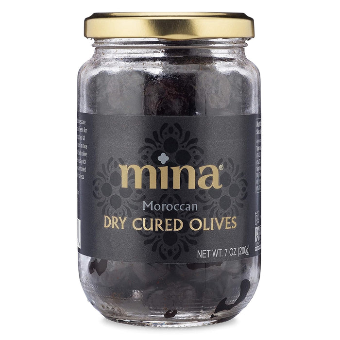 Mina  Moroccan Dry Cured Black Olives  7 oz