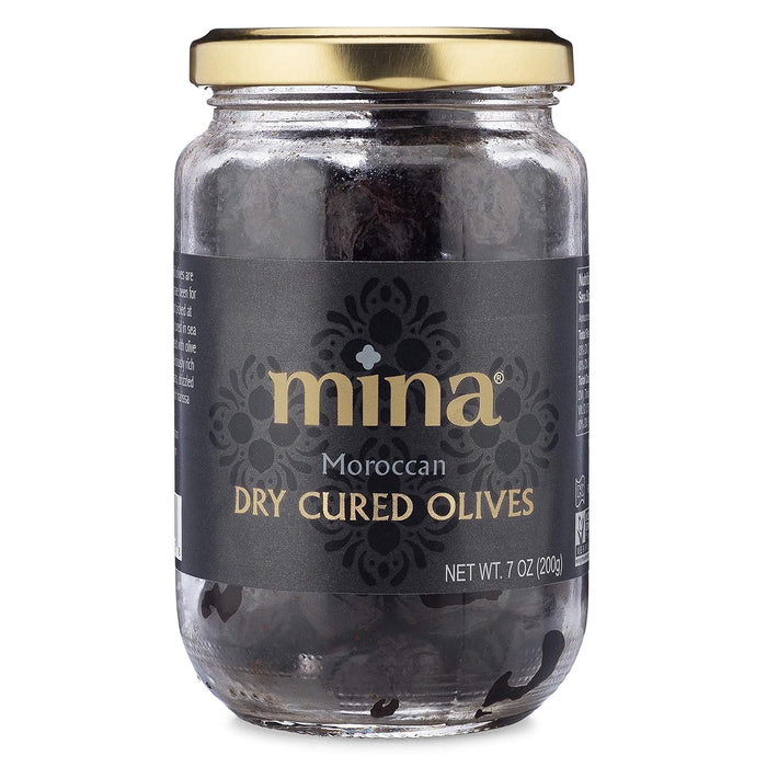 Mina  Moroccan Dry Cured Black Olives  7 oz