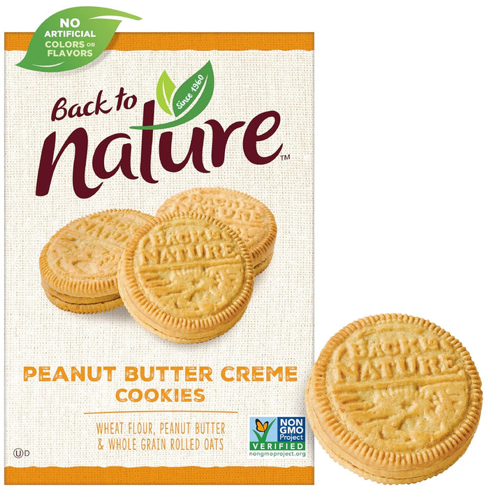 Back To Nature  Peanut Butter Creme Cookies  9.6 Oz