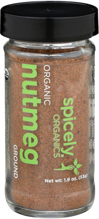 Spicely Organics  Organic Nutmeg Ground  1.9 Oz