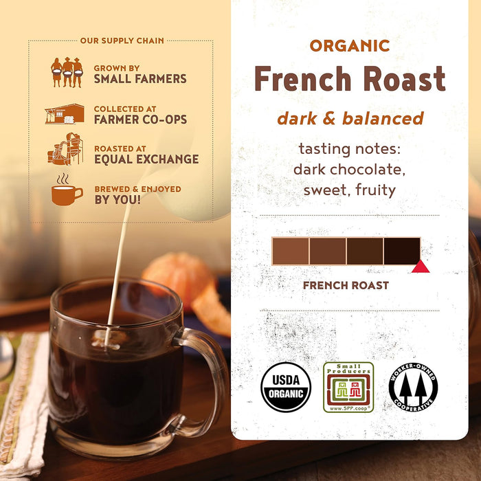 Equal Exchange  Organic Drip Coffee French Roast   10 oz