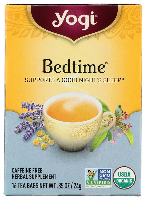 Yogi  Bedtime Herbal Tea Caffeine Free Chamomile  16 Ct