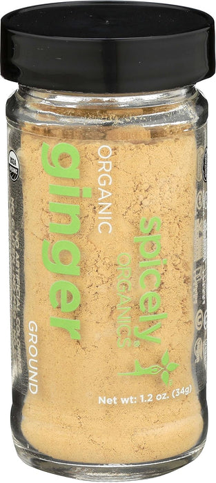 Spicely Organics  Organic Ginger Ground  1.2 Oz